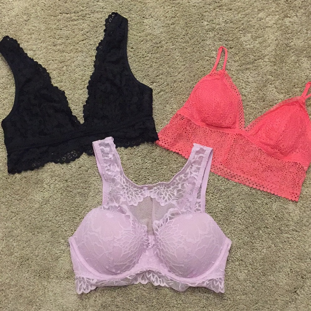 3 Pc Bundle Victoria’s Secret Pink Bralettes, S